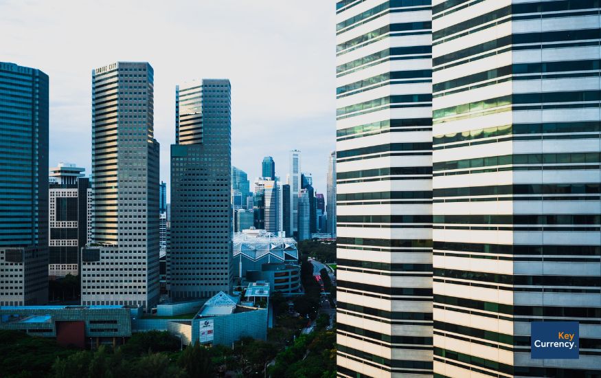 Photo of highrise buildings in inner city Singapore