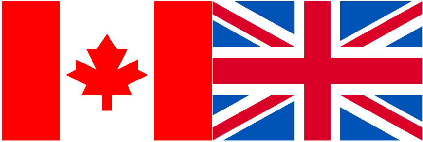 cad and gbp flags side by side.
