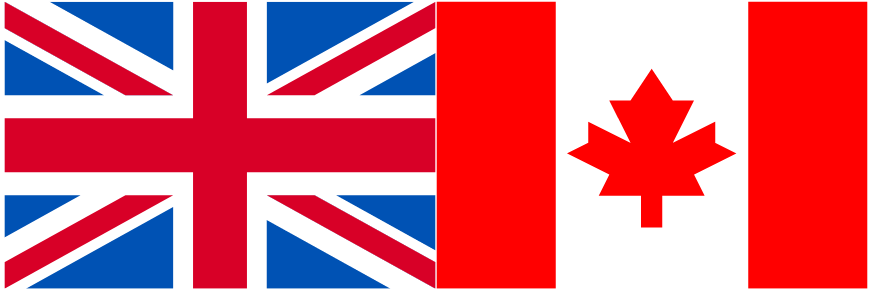 gbp and cad flags side by side. 